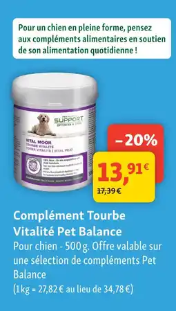 Maxi Zoo Pet balance complément tourbe vitalité offre