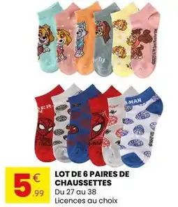 Stokomani Spin master - lot de 6 paires de chaussettes offre