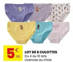 Stokomani Lot de 6 culottes offre