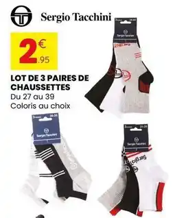 Stokomani Sergio tacchini - lot de 3 paires de chaussettes offre