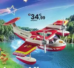 JouéClub Playmobil - hydravion avec pompier offre