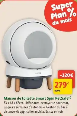 Maxi Zoo Petsafé - maison de toilette smart spin offre