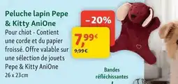 Maxi Zoo Anione - peluche lapin pepe & kitty offre