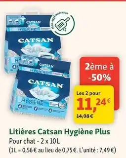 Maxi Zoo Catsan - litières hygiene plus offre