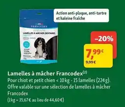 Maxi Zoo Francodex - lamelles a mâcher offre
