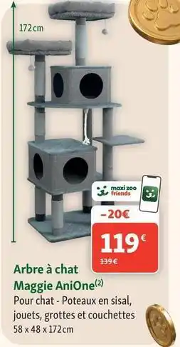 Maxi Zoo Anione - arbre à chat maggie offre