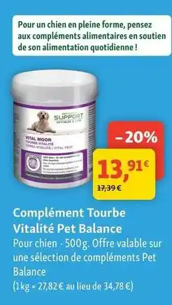 Maxi Zoo Pet balance - complément tourbe vitalite offre