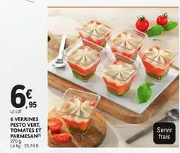 E.Leclerc Drive 6 verrines pesto vert, tomates et parmesan offre
