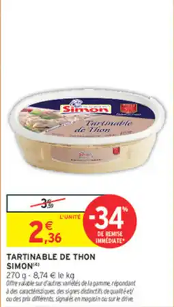 Intermarché Contact Simon Tartinable de Thon offre