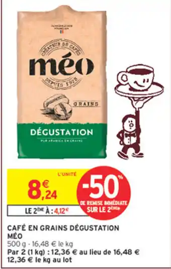 MÉO CAFÉ EN GRAINS DÉGUSTATION