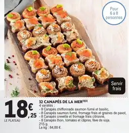 E.Leclerc Drive 32 CANAPÉS DE LA MER offre