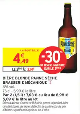 Intermarché Contact PANNE SÈCHE BIÈRE BLONDE offre