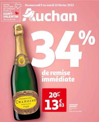 Auchan Chanoine champagne offre