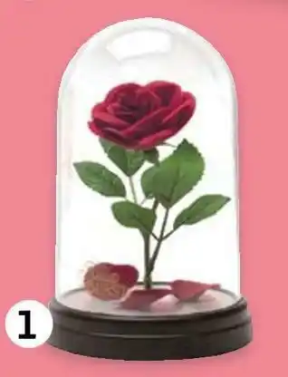 Auchan La lampe rose éternelle la belle et la bête offre