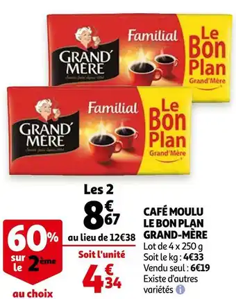 Auchan Grand-mère café moulu le bon plan offre