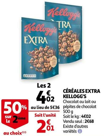 Auchan Kellogg's céréales extra offre