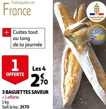 Auchan 3 baguettes saveur offre