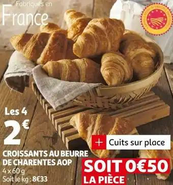 Auchan Croissants au beurre de charentes aop offre