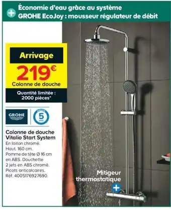 Castorama Colonne de douche vitalio start system offre