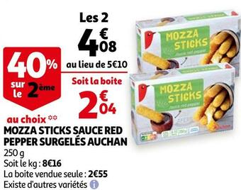 Auchan mozza sticks sauce red pepper surgelés