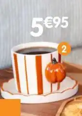 b&m Tasse + coupelle rayures offre