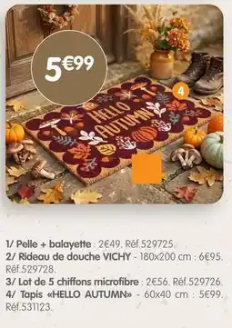 b&m Vichy - 1 pelle + balayette 2, rideau de douche offre