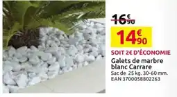 Mr Bricolage Galets de marbre blanc Carrare offre
