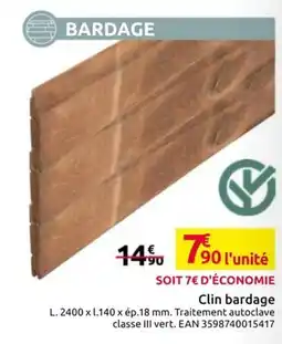 Mr Bricolage Clin bardage offre