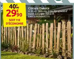 Mr Bricolage Clôture Dakota offre