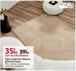 Mr Bricolage NAZAR RUGS Tapis intérieur Bianca géométrique offre