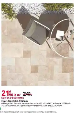 Mr Bricolage Opus Travertin Romain offre