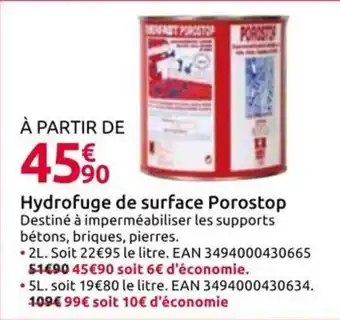Porostop Hydrofuge de surface