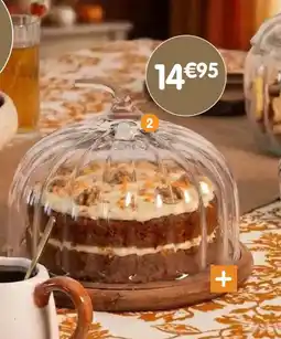 b&m Cloche à gâteau avec support acacia offre