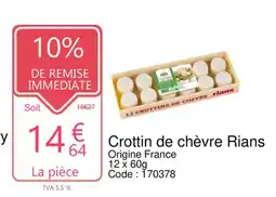 Promocash Rians Crottin de chèvre offre