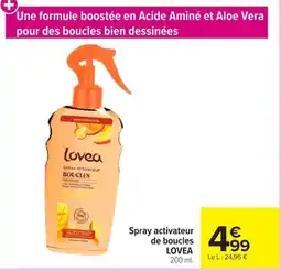 Carrefour Lovea spray activateur de boucles offre