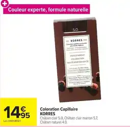 Carrefour KORRES Coloration Capillaire offre
