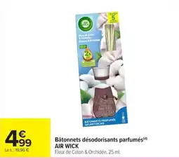 Carrefour AIR WICK Bâtonnets désodorisants parfumés offre