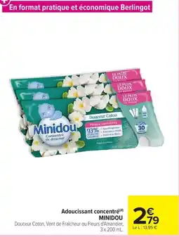Carrefour Minidou Adoucissant concentré offre