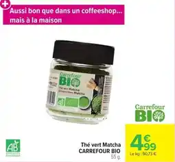 Carrefour Carrefour BIO Thé vert Matcha offre