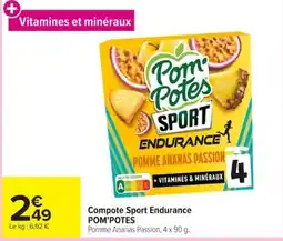 Carrefour POM'POTES Compote Sport Endurance offre