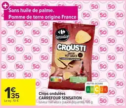 Carrefour Carrefour Sensation Chips ondulées offre