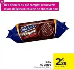 Carrefour MC VITIE'S Sablé Chocolat Noir offre
