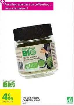 Carrefour Market Carrefour BIO Thé vert Matcha offre