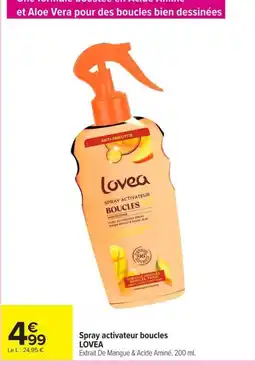 Carrefour Market LOVEA Spray activateur boucles offre