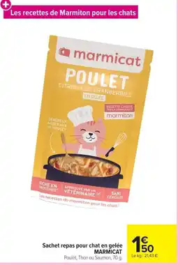 Carrefour Market MARMICAT Sachet repas pour chat en gelée offre