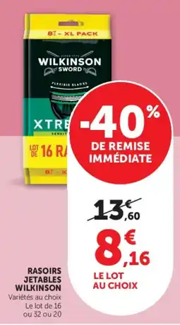 U Express WILKINSON RASOIRS JETABLES offre