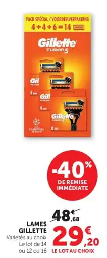 U Express Gillette Lames Fusion5 offre