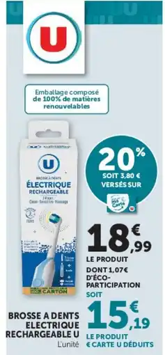 U Express U Brosse à dents électrique rechargeable offre