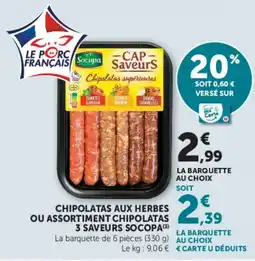 U Express Socopa Chipolatas offre