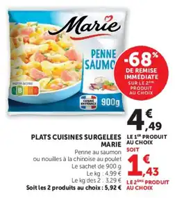 U Express Marie Penne Saumo offre